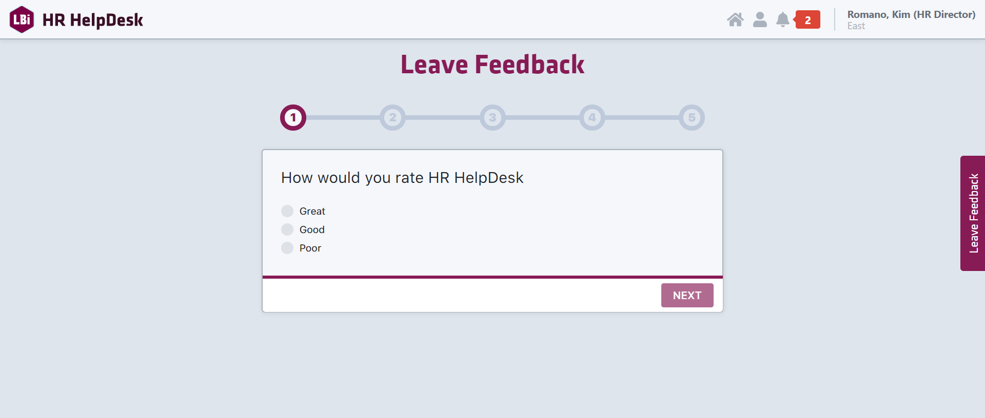 HR HelpDesk Portal Survey