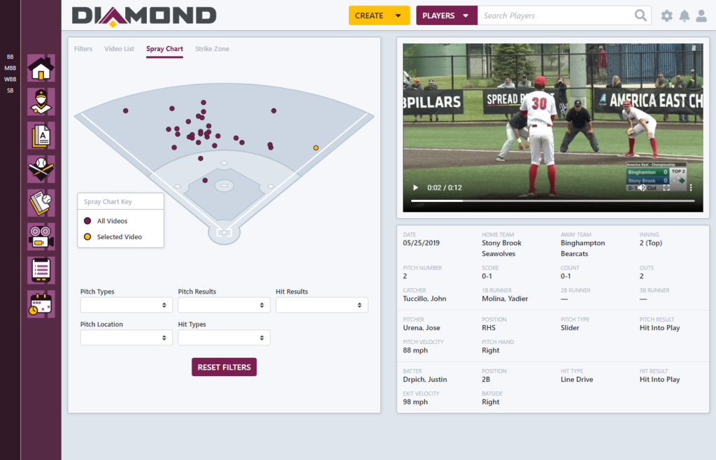 Amatuer Baseball software screenshot